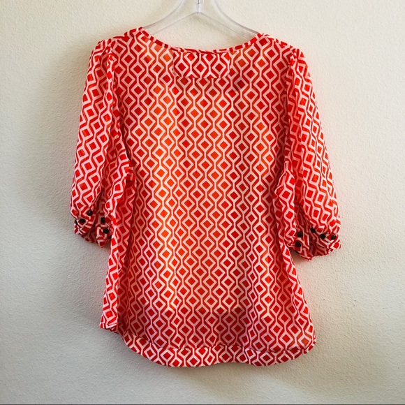 41 HAWTHORN Mono Geo Studded Blouse Size Large - Picture 4 of 7